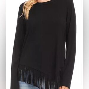 Karen Kane Asymmetric Fringe Top Size XS